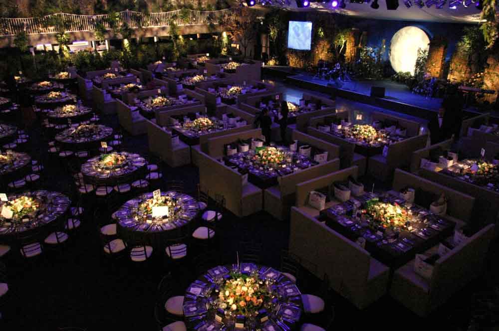 dining room and tables for red cross ball
