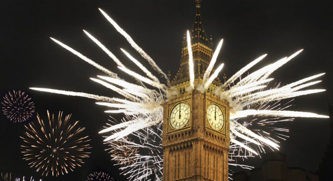 New Year's Eve fireworks Big Ben